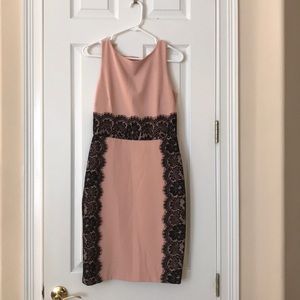 Limited blush and black lace dress sz 2
